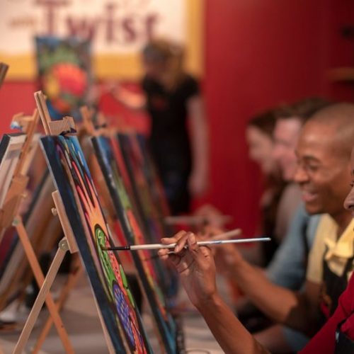 Group Of People Painting