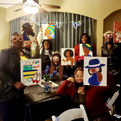 Group of people smiling